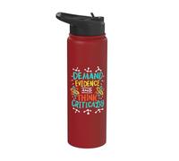 Pensamiento crítico evidencia seguridad forense criminología Stainless Steel Insulated Water Bottle