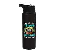 Pensamiento crítico evidencia seguridad forense criminología Stainless Steel Insulated Water Bottle