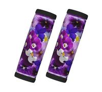 Pensamiento gráfico Flores de primavera de Pascua, 2 piezas de fundas para asas de equipaje, cubiertas suaves y cómodas para asas de equipaje. Etiqueta para equipaje.