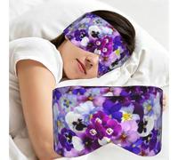 Pensamiento gráfico Flores de primavera de Pascua, Antifaz para dormir, ideal para el hogar, viajes y trabajo por turnos. Cubre completamente los ojos y bloquea la luz.