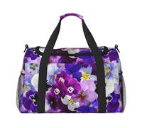 Pensamiento gráfico Flores de Primavera de Pascua,Bolsas Deportivas, Bolsos de Viaje Deportivos Cruzados de Mano, Bolsas de Viaje de Gran Capacidad para Mujeres y Hombres.