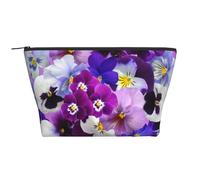 Pensamiento gráfico Pascua Flores de Primavera, Bolsa de artículos de tocador Bolsa de Maquillaje Bolsa de cosméticos Bolsa de artículos de tocador de Viaje portátil