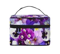 Pensamiento gráfico Pascua Flores de Primavera, Bolsa de Maquillaje Bolsa de cosméticos Bolsa de Aseo de Viaje portátil Estuche para lápices