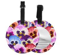 Pensamientos,Etiquetas de equipaje de cuero sintético con nombre, etiquetas de viaje duraderas, 2 unidades