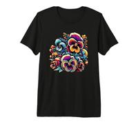 Pensamientos Flores Pensamiento Flores Ramo Naturaleza Amante Jardín Camiseta Premium