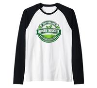 Pensamientos Humanos 100% orgánicos Anti-AI gráfico añadido Camiseta Manga Raglan