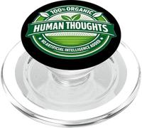 Pensamientos Humanos 100% orgánicos Anti-AI gráfico añadido PopSockets PopGrip para MagSafe