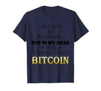 Pensando en Bitcoin Cryptocurrency Funny Crypto Meme BTC Camiseta