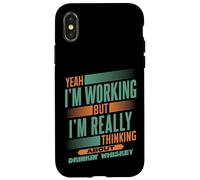 Pensando en el Whisky en el Trabajo | Bebedor de Bourbon Divertido Carcasa para iPhone X/XS