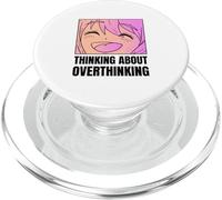 Pensando en Pensar Demasiado (Gráfico de Anime Divertido) PopSockets PopGrip para MagSafe