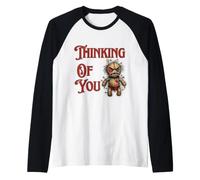Pensando en ti muñeca vudú fijada Camiseta Manga Raglan