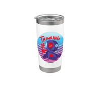 Pensando en ti Muñeco vudú Scary Karma Halloween Hoodoo Vaso térmico de acero inoxidable de doble pared