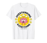 Pensar Demasiado Ansiedad Preocupación Introvertido Tímido Pensar Camiseta gráfica económica, Hombre, Blanco, XL