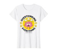 Pensar Demasiado Ansiedad Preocupación Introvertido Tímido Pensar Camiseta gráfica económica, Mujer, Blanco, L