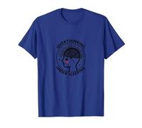 Pensar Demasiado Conciencia sobre la Salud Mental Que no Duerme Camiseta, Hombre, Azul Real, XL