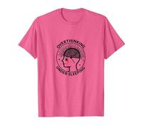 Pensar Demasiado Conciencia sobre la Salud Mental Que no Duerme Camiseta, Hombre, Rosa Jaspeado, 3XL