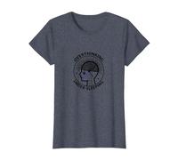 Pensar Demasiado Conciencia sobre la Salud Mental Que no Duerme Camiseta, Mujer, Azul Jaspeado, 3XL