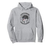 Pensar Demasiado Conciencia sobre la Salud Mental Que no Duerme Sudadera con Capucha, Unisex para Adultos, Gris Jaspeado, M