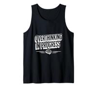 Pensar Demasiado en Progreso Señal de precaución Humor Camiseta sin Mangas