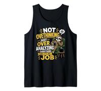 Pensar Demasiado es mi Trabajo Gráfico Divertido Camiseta sin Mangas