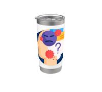 Pensar demasiado la ansiedad social introvertido socialmente incómodo Vaso térmico de acero inoxidable de doble pared