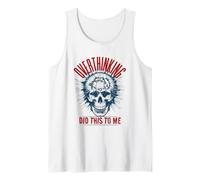 Pensar demasiado me hizo esto - Humor explosivo de cabeza de calavera Camiseta sin Mangas