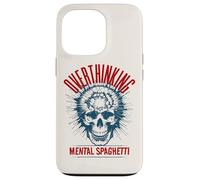 Pensar demasiado Mental Spaghetti Skull Introvertido Ansiedad Humor Carcasa para iPhone 13 Pro