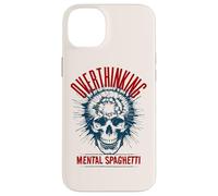 Pensar demasiado Mental Spaghetti Skull Introvertido Ansiedad Humor Carcasa para iPhone 14 Plus