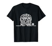 Pensar Demasiado no Resuelve Nada Ansiedad estoica Minimalista Camiseta