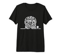 Pensar Demasiado no Resuelve Nada Ansiedad estoica Minimalista Camiseta Premium
