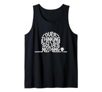 Pensar Demasiado no Resuelve Nada Ansiedad estoica Minimalista Camiseta sin Mangas