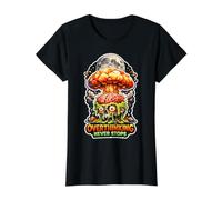 Pensar Demasiado Nunca Detiene la explosión del Cerebro Camiseta gráfica económica, Mujer, Negro, XL