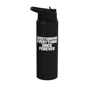 Pensar demasiado todo desde siempre - Dicho divertido Stainless Steel Insulated Water Bottle