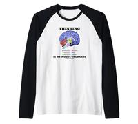 Pensar es mi Cerebro Humano Modus Operandi Camiseta Manga Raglan