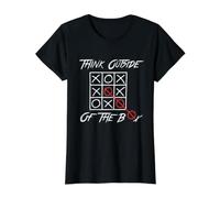 Pensar Fuera de la Caja Camiseta gráfica económica, Mujer, Negro, XL