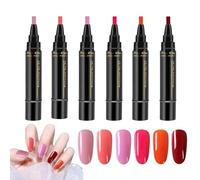 Pensas De Esmalte De Uñas Gel | Set Marcador De Esmaltes De Uñas De 6 Colores De Color De Color Rápido | No Hay Bolígrafos De UV Para Pintar, Manicura Profesional, Diseño De De Bricolaje,