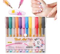 Pensas De Esmalte De Uñas Genérico Para Niños - Pintura Acrílica De 12 Colores, Bolígrafos De Naufla De Secado Rápido - Para Practicar Salón Fiesta En Casa Niñas Adolescentes Madres Vacaciones Verano