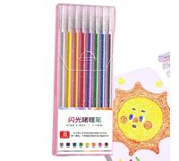 Pensas de gel de brillo - herramientas para colorear, marcadores de arte | Kit creativo de pluma de gel para diario, álbumes de recortes, fabricación de tarjetas, dibujos, resaltaciones, proyectos de