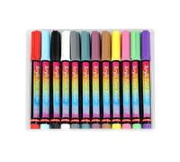 Pensas De Marcador De Pintura De Punta Fina, Kit De Bolígrafos De Marcador De Pintura Acrílica De 12 Colores Para Adultos - Artesanías Que Fabrican Bolígrafos Acrílicos Para Pintura De Roca, Cerámica,