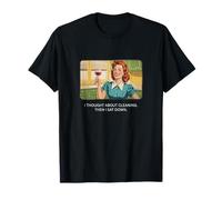 Pensé en la limpieza - Retro 1950s Funny Housewife Meme Camiseta