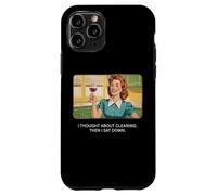 Pensé en la limpieza - Retro 1950s Funny Housewife Meme Carcasa para iPhone 11 Pro