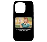 Pensé en la limpieza - Retro 1950s Funny Housewife Meme Carcasa para iPhone 15 Pro