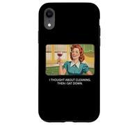 Pensé en la limpieza - Retro 1950s Funny Housewife Meme Carcasa para iPhone XR