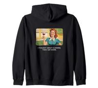 Pensé en la limpieza - Retro 1950s Funny Housewife Meme Sudadera con Capucha