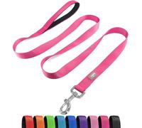 PenSeepet Basic - Correas de nailon con mango acolchado de 6 pies para perros medianos, color rosa intenso