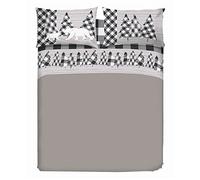 PENSIERI DELICATI Cama Doble Completa 100% Algodón, Sábanas Dobles Completas 180x200 Incluye Sábana Bajera y Superior y 2 Fundas de Almohada, Made in Italy, Canadá Blanco