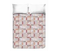 PENSIERI DELICATI Colcha para Cama de Matrimonio, 260 x 280 cm, Tela Individual 100% algodón Pique, Ideal como Tela Decorativa, Manta para Salvar Cama de 2 plazas, fantasía Atenas Naranja, 100% Made