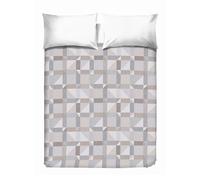 PENSIERI DELICATI Colcha para Cama de Matrimonio, 260 x 280 cm, Tela Individual 100% algodón Pique, Ideal como Tela Decorativa, Manta para Proteger la Cama de 2 plazas, fantasía Atenas Beige, 100%