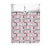 PENSIERI DELICATI Colcha para Cama de Matrimonio, 260 x 280 cm, Tela Individual 100% algodón Pique, Ideal como Tela Decorativa, Manta para Proteger la Cama de 2 plazas, fantasía Atenas Rojo, 100%