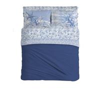 PENSIERI DELICATI Juego de Cama de Matrimonio 100% algodón, Juego de sábanas para Cama de Matrimonio, 180 x 200 cm, Incluye sábana Bajera, encimera y 2 Fundas de Almohada, Fabricado en Italia, patrón